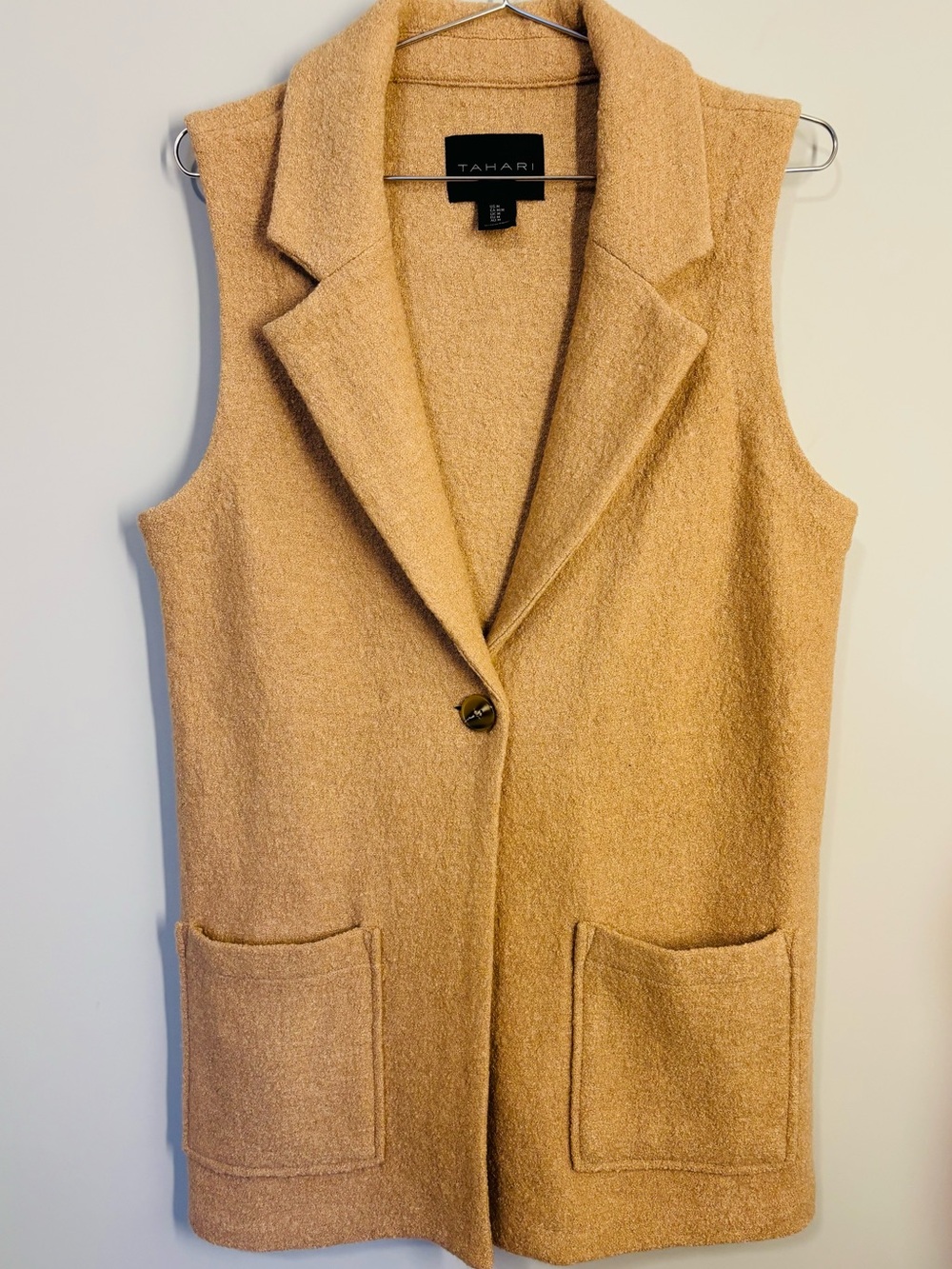 Tahari Sleeveless Long Vest